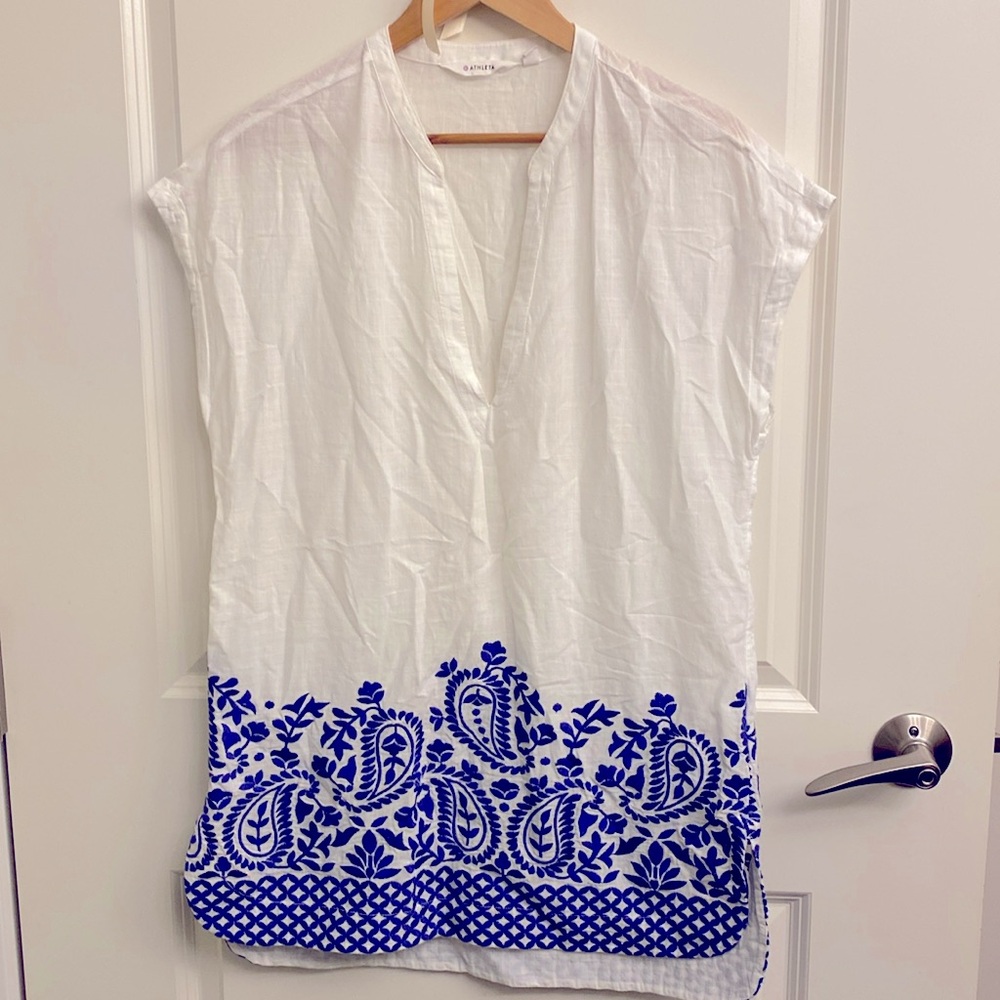 Athleta Embroidered Swim Tunic - XS